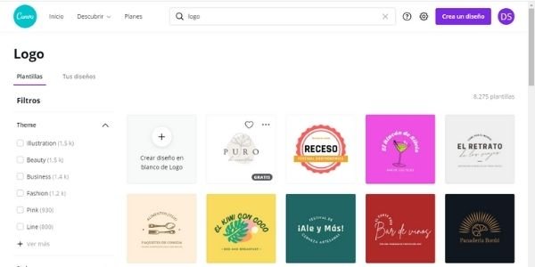 crear logo de cafetería con canva