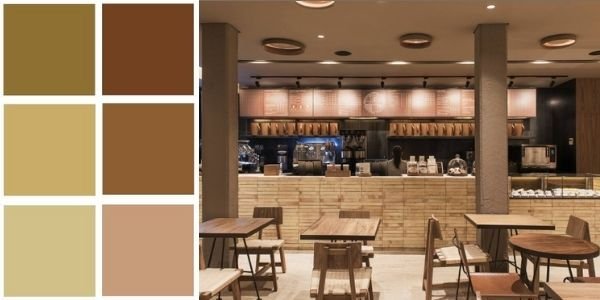 cafetería colores tierra
